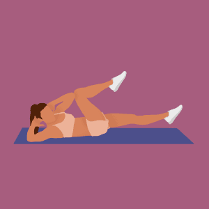 Bicycle Crunch Hold demonstration