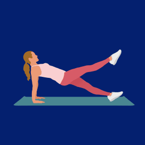 Reverse Plank Leg Lift demonstration