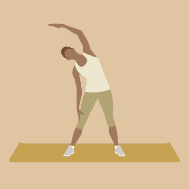 Wide Leg Side Bend demonstration